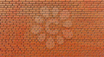 outdoors background of a red brick wall, masonry in a row