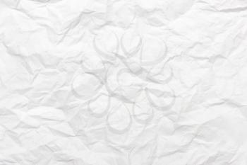 Background of white crumpled paper