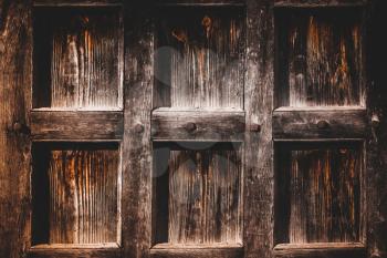 Old dark brown grunge natural vintage wooden background.Rustic doors