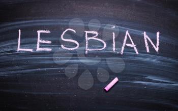 The word lesbian. sexual identity