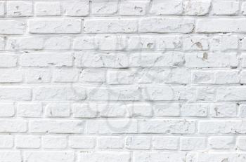 White grunge old brick wall. Close-up