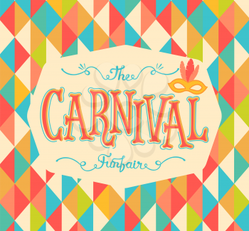 Carnival funfair background vector. Typographical design poster.