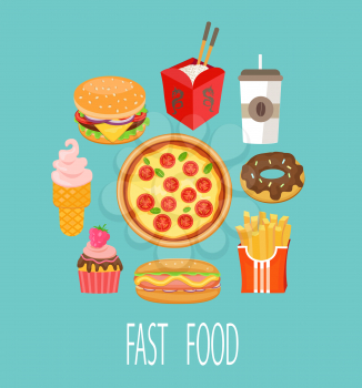 Fast food concept and design. Vector illustration.