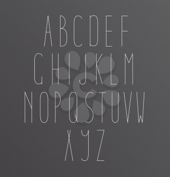 Alphabet Font Golden letters Icons ABC on black background