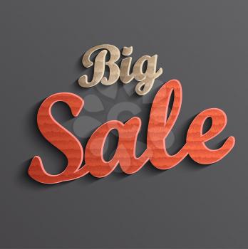 Big sale banner. Discount concept illustration. For retail