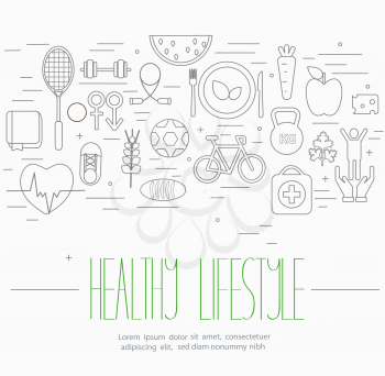 Line style vector illustration design concept of lifestyle.