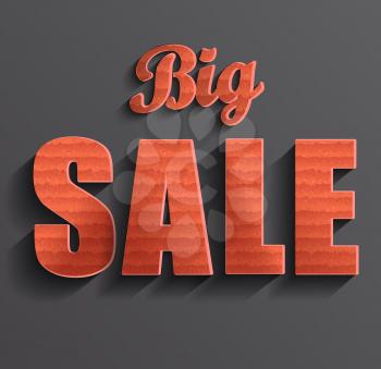 Big sale banner. Discount concept illustration. For retail
