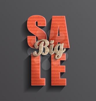 Big sale banner and poster. Sale and discounts. Vector illustration