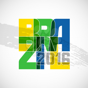 Brazil abstract background in color of flag. Design for covers, brochure, advertising banner.