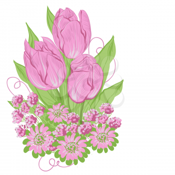 Design of vector abstract tulips.
