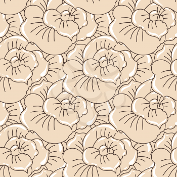 Vector background with hand drawn flowers. 