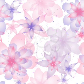 Seamless pattern with flowers roses, floral illustration.
