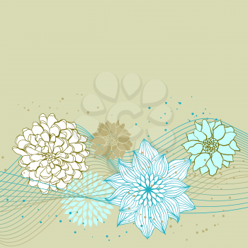 Abstract floral background. Vector flower element for design