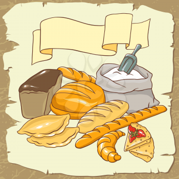 Vector image on a Bread theme