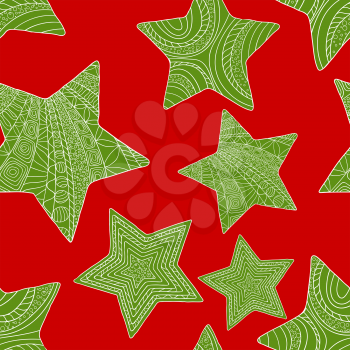 Abstract christmas background with stars. Vector illustration.
