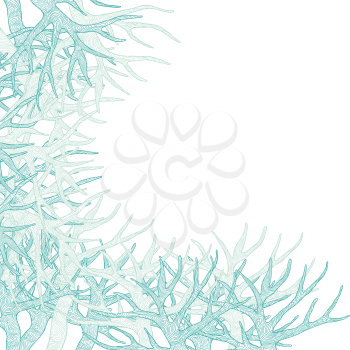 Abstract background with branches of trees. Vector illustration.