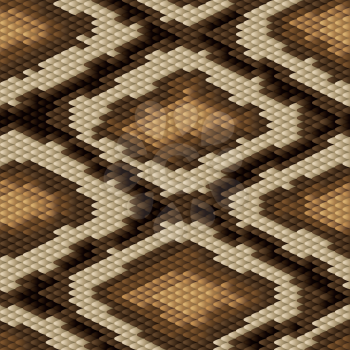 Seamless python snake skin pattern. Vector illustration.