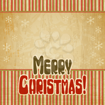 Vector vintage Christmas background in retro style. Picture was made in eps 10 with gradients and transparency.