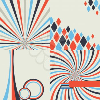 Seamless abstract retro pattern. Stylish geometric background.