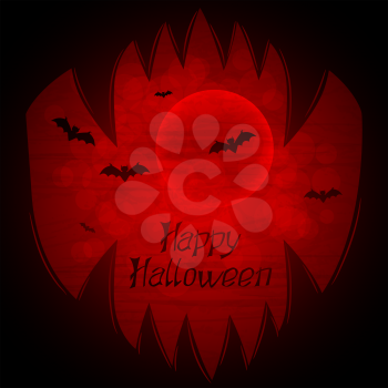 Halloween vector horor background with sharp teeth.