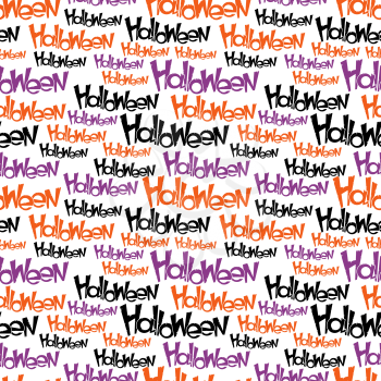 Happy Halloween vector seamless pattern. Stylish background.