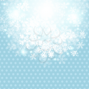 Christmas winter background with snowflake. Vector illustration.