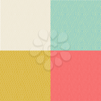 Set of colored wavy curly seamless textures.