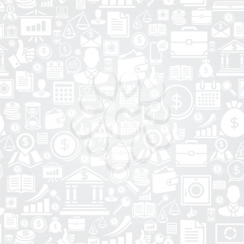 Seamless pattern of the business icons.