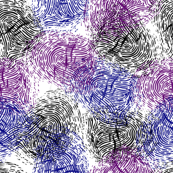 Seamless pattern with abstract fingerprints.