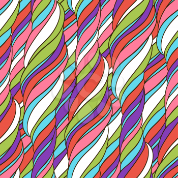 Seamless wave abstract hand drawn pattern.