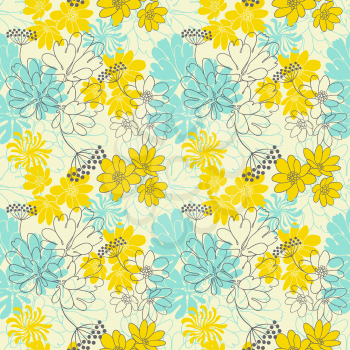 Abstract floral seamless nature pattern.