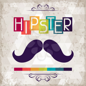 Hipster background in retro style.