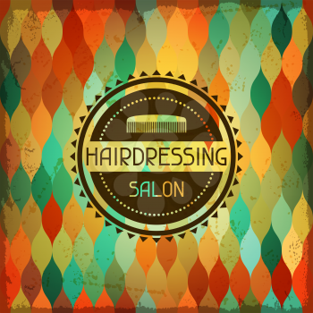 Hairdressing background in retro style.