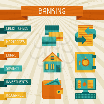 Conceptual banking and business background.