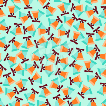 Seamless pattern with bells in retro style.
