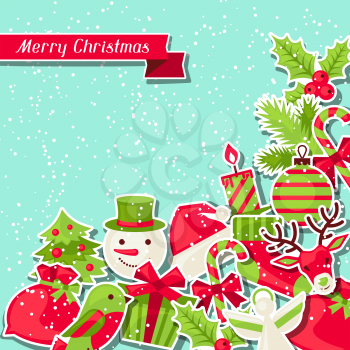 Merry Christmas background for invitation card.