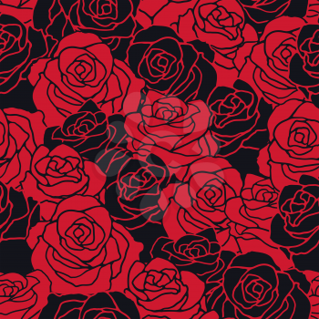 Seamless pattern with flowers roses.