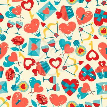 Valentine's and Wedding seamless pattern.