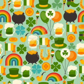 Saint Patrick's Day seamless pattern.