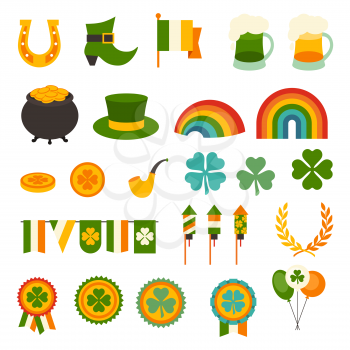 Saint Patrick's Day icons set.