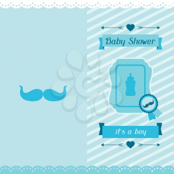 Boy baby shower invitation card.