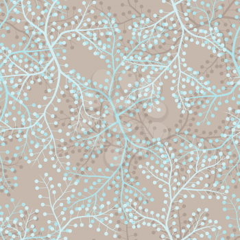 Seamless vector floral pattern. Abstract texture with branches.