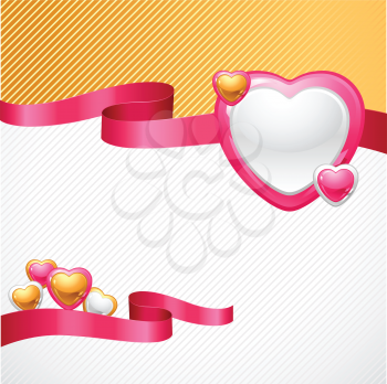 Valentine's Day vector background. Gift card and flyer.