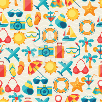 Travel and tourism seamless pattern.