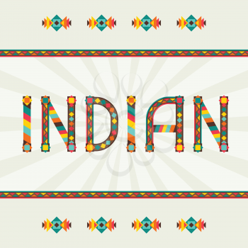 Indian design word with ornament.