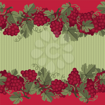 Seamless pattern with abstract grapes.