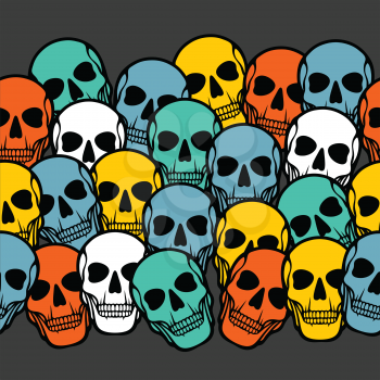 Seamless pattern with abstract skulls.