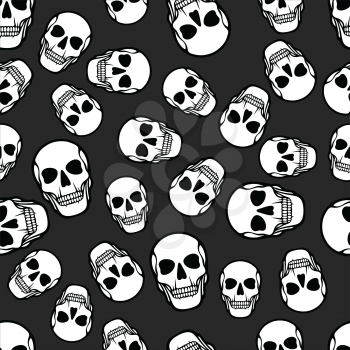 Seamless pattern with abstract skulls.
