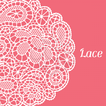 Vintage fashion lace background with abstract flowers.
