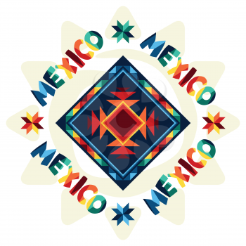 Ethnic mexican background design in native style.